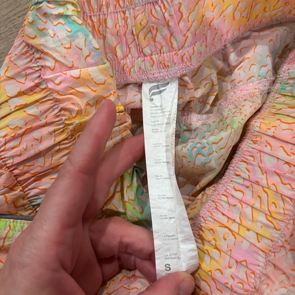 Fabletics Women's Ultra High-Waisted Piped Nylon Workout Shorts Pink Size S - Picture 7 of 9